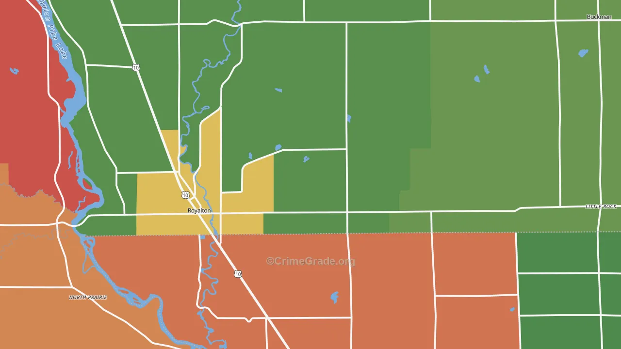Royalton, MN Map of Murder Rates