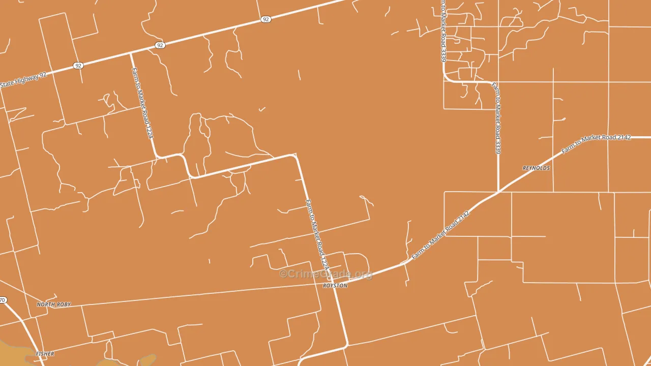 Royston, TX Map of Murder Rates