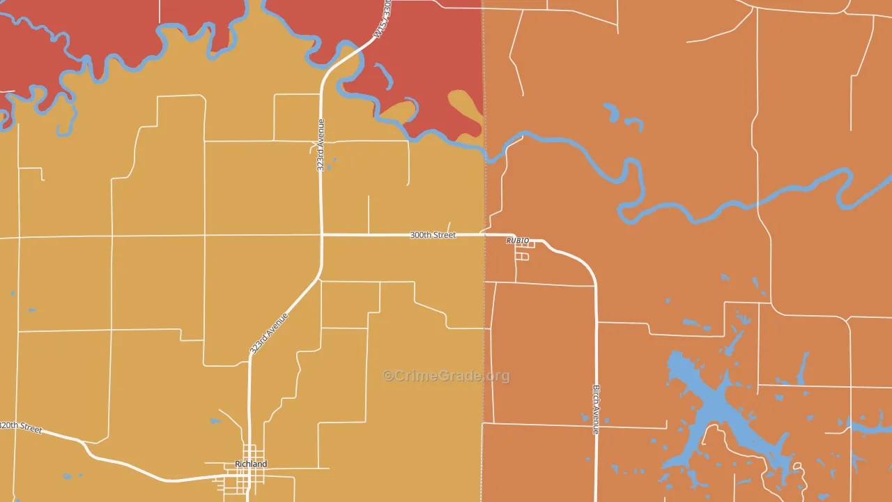 Rubio, IA Map of Murder Rates