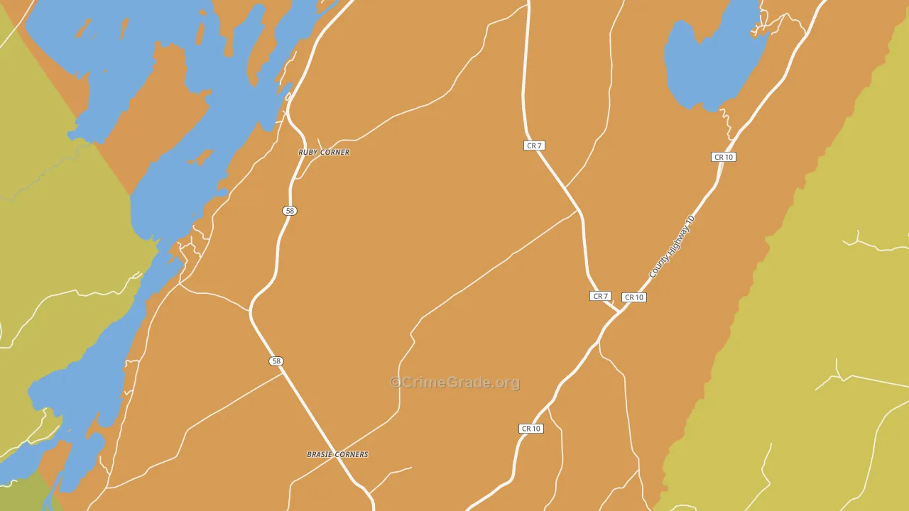 Ruby Corner, NY Map of Murder Rates