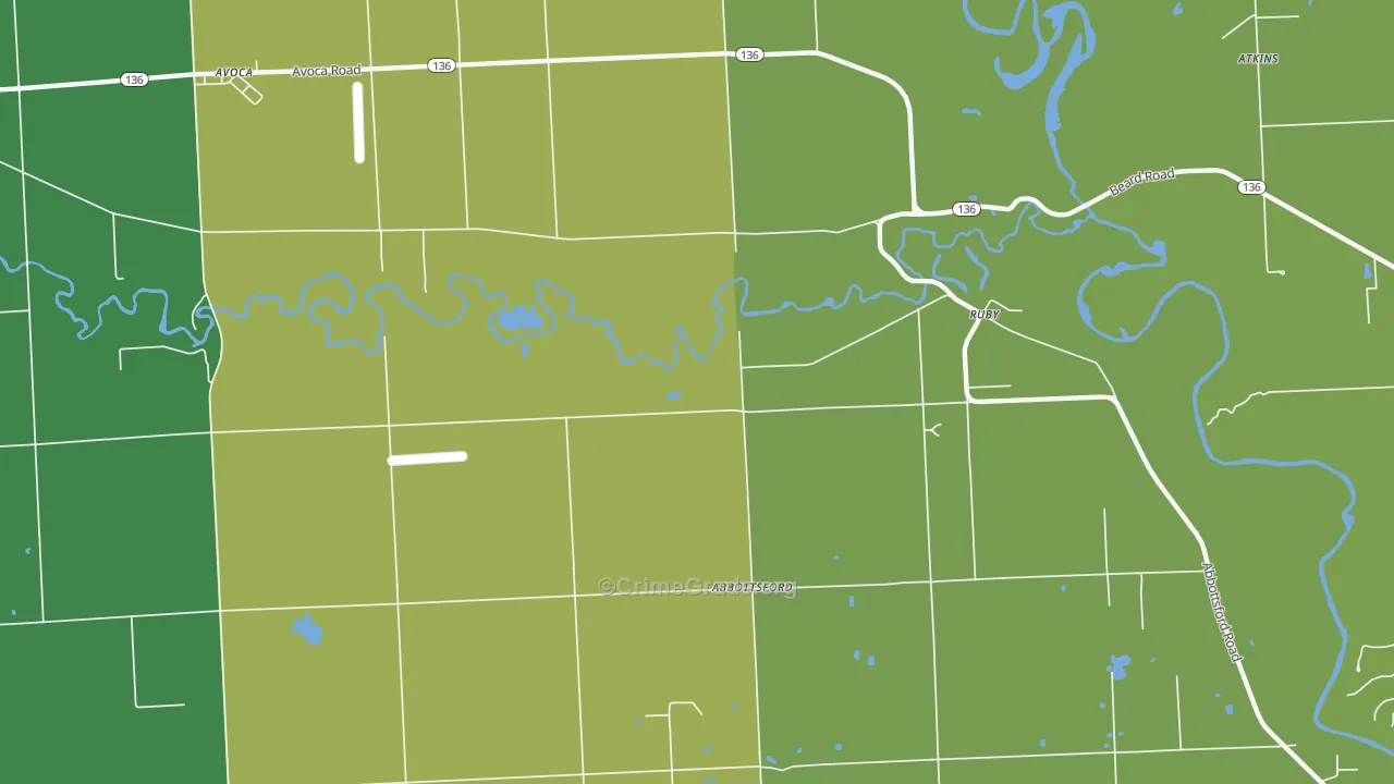Ruby, MI Map of Murder Rates