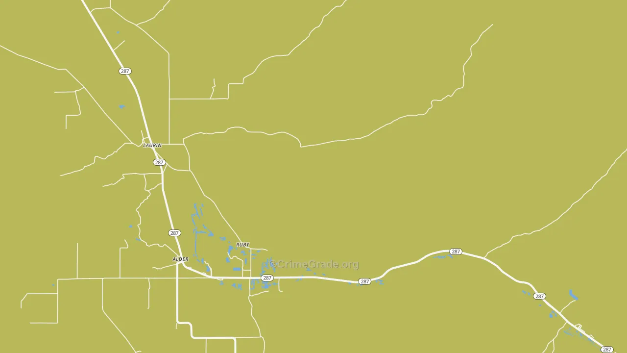 Ruby, MT Map of Murder Rates