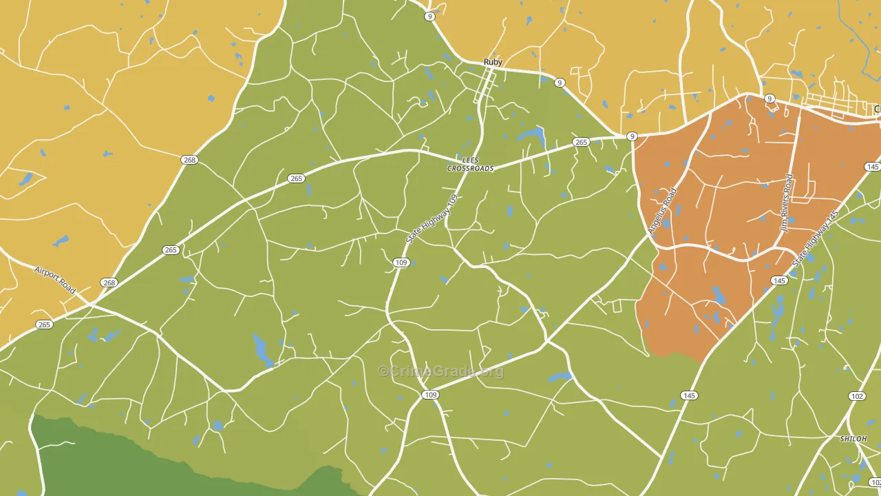 Ruby, SC Map of Murder Rates