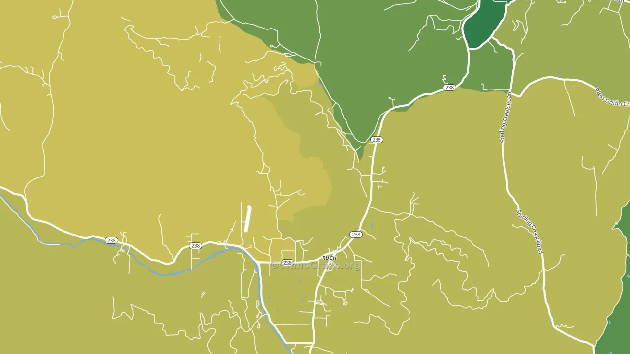 Ruch, OR Map of Murder Rates
