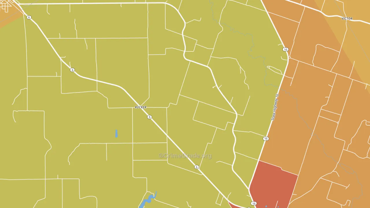 Rucker, TX Map of Murder Rates