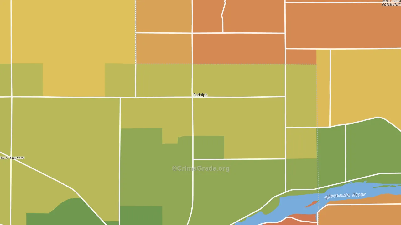 Rudolph, WI Map of Murder Rates
