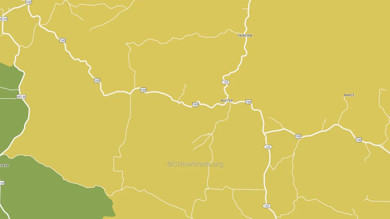 Rueter, MO Map of Murder Rates