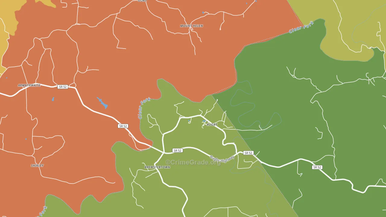 Rugby, TN Map of Murder Rates