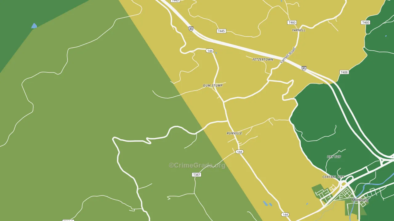 Runville, PA Map of Murder Rates