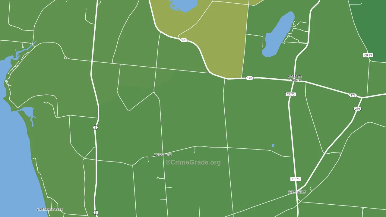 Rural Hill, NY Map of Murder Rates