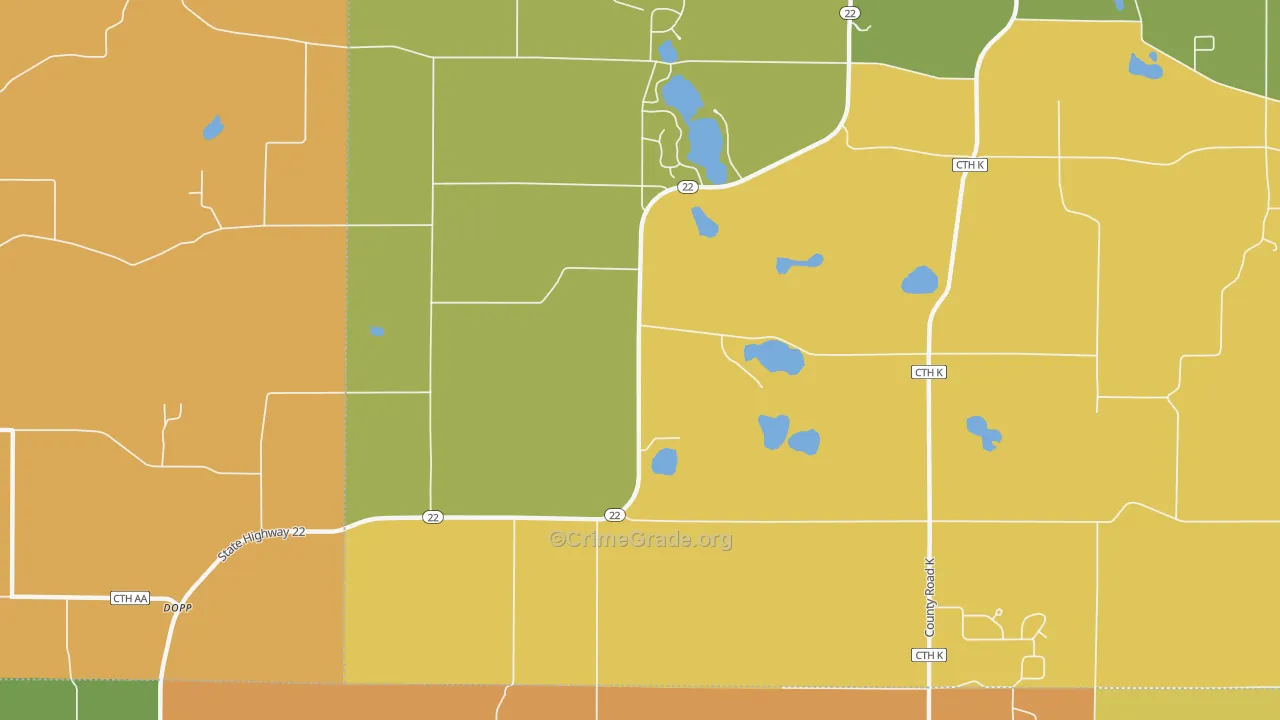 Rural, WI Map of Murder Rates