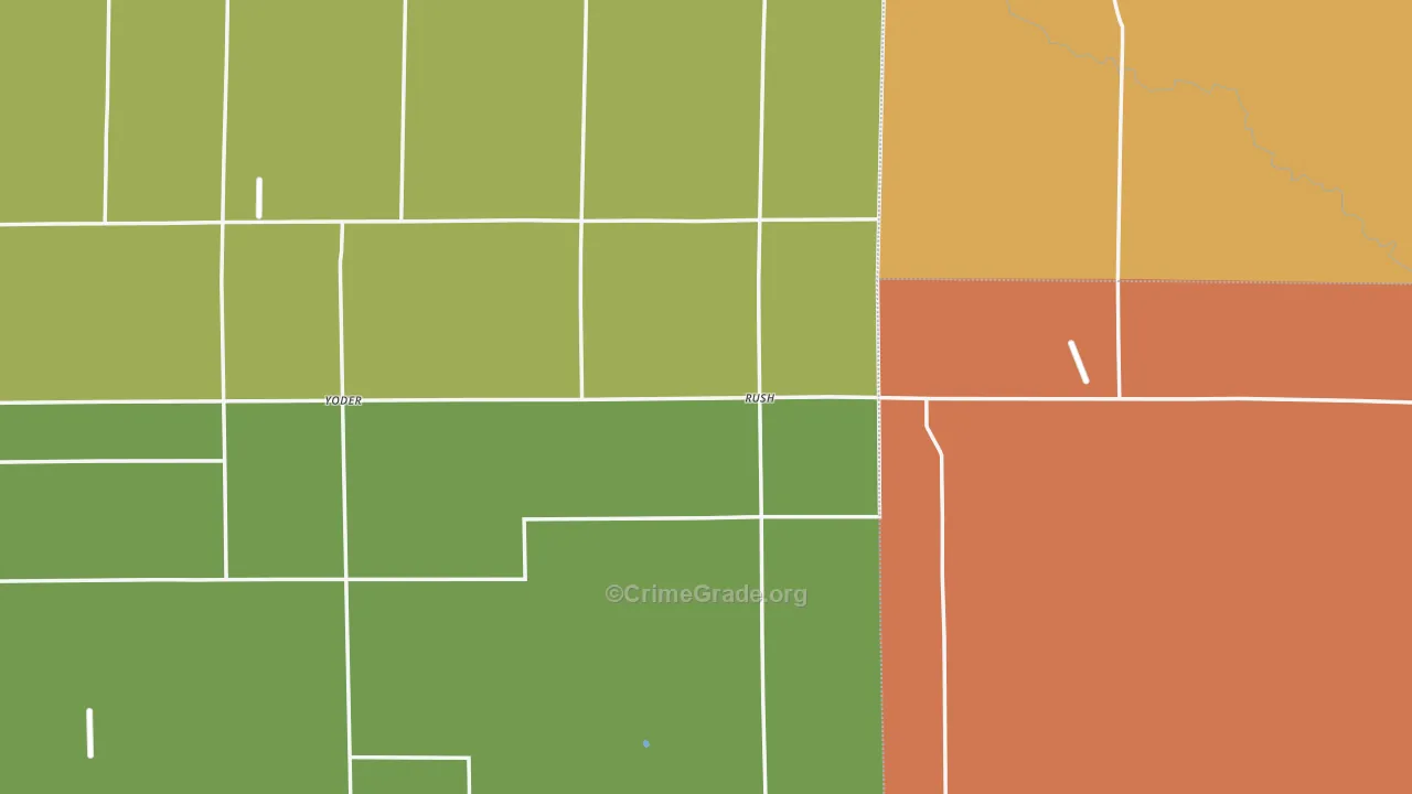 Rush, CO Map of Murder Rates