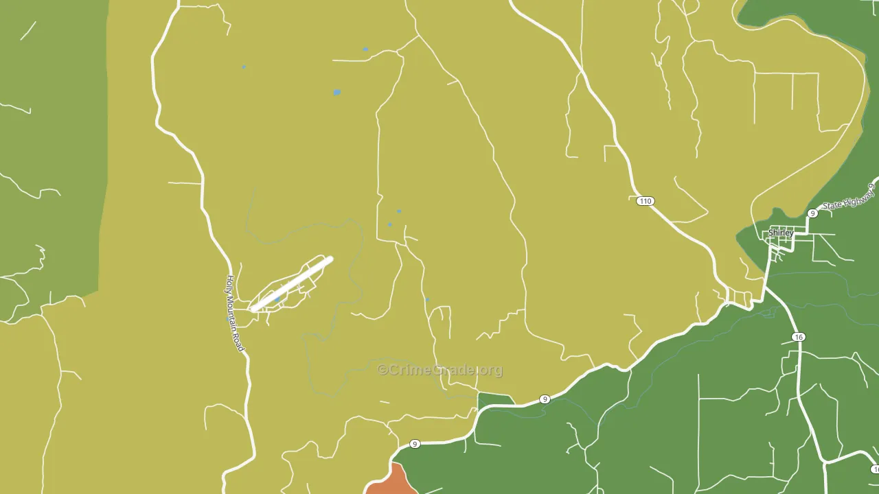 Rushing, AR Map of Murder Rates