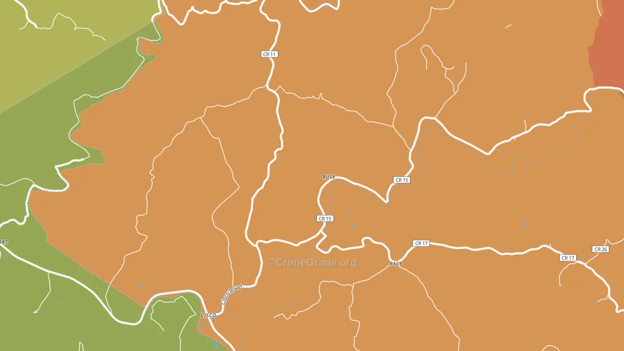 Rusk, WV Map of Murder Rates