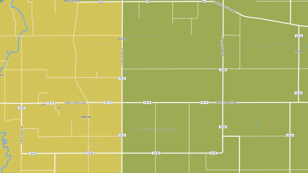 Ruskin, MN Map of Murder Rates