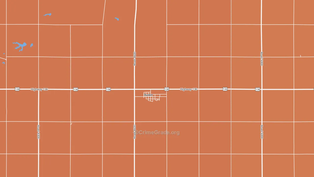Ruskin, NE Map of Murder Rates