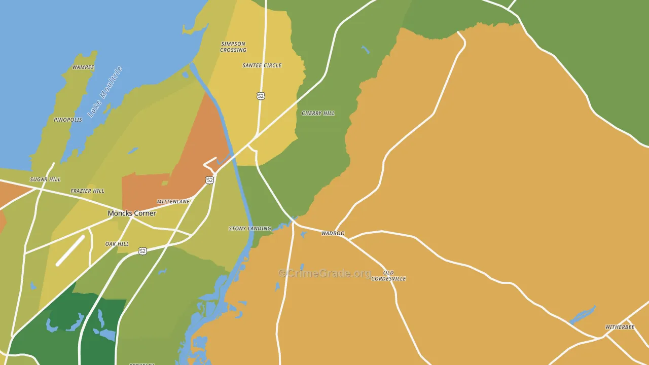 Russellville, SC Map of Murder Rates