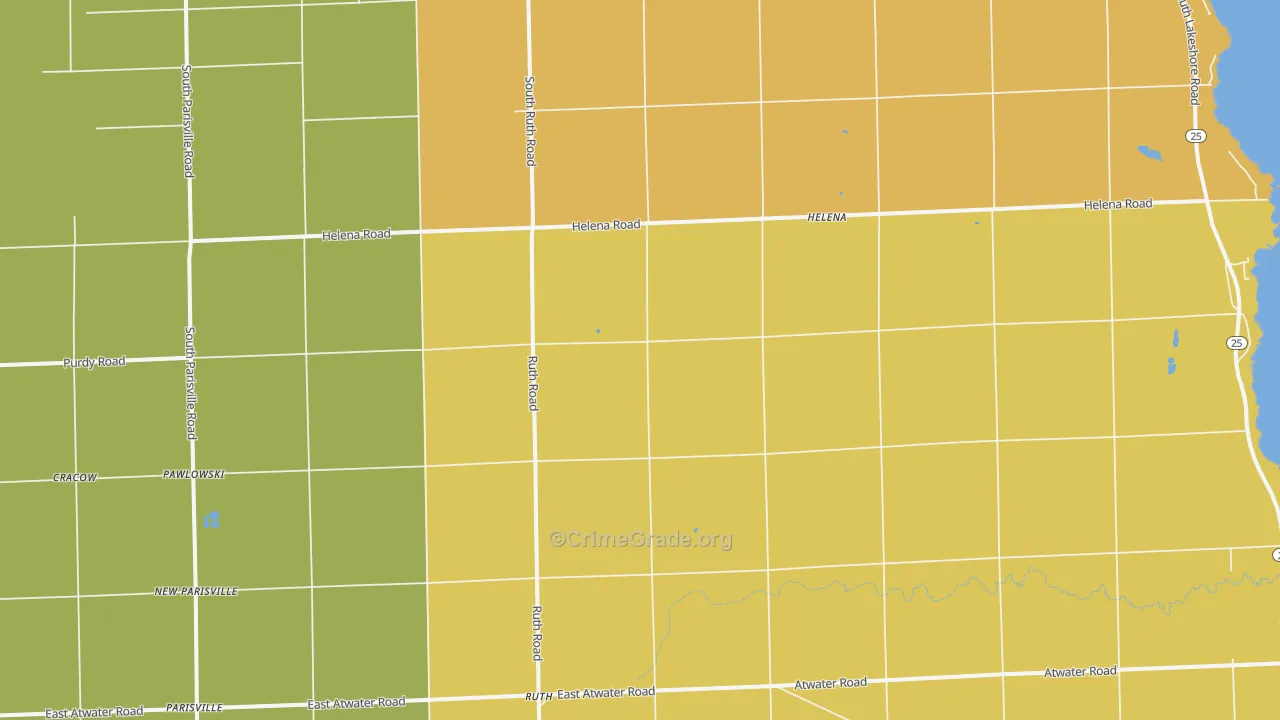 Ruth, MI Map of Murder Rates