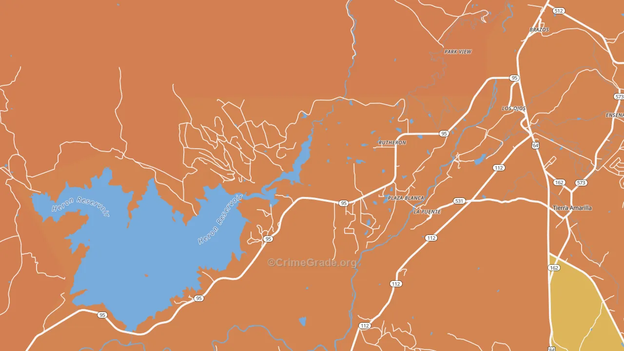 Rutheron, NM Map of Murder Rates