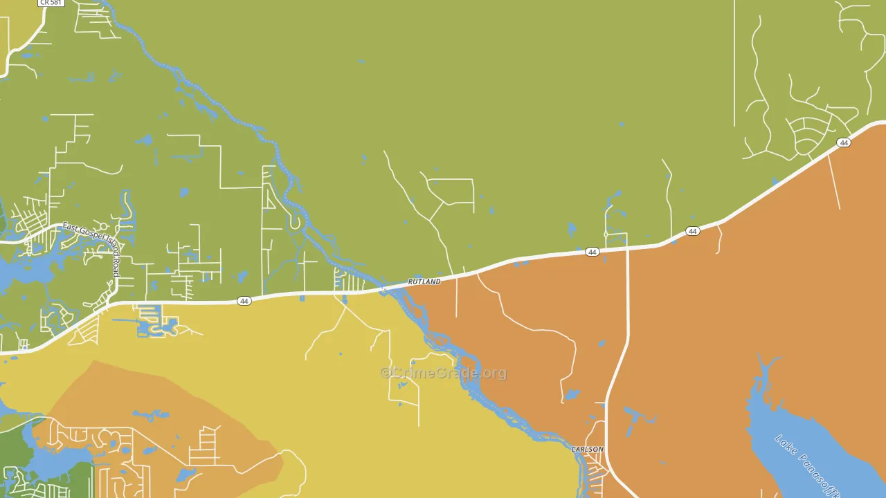 Rutland, FL Map of Murder Rates