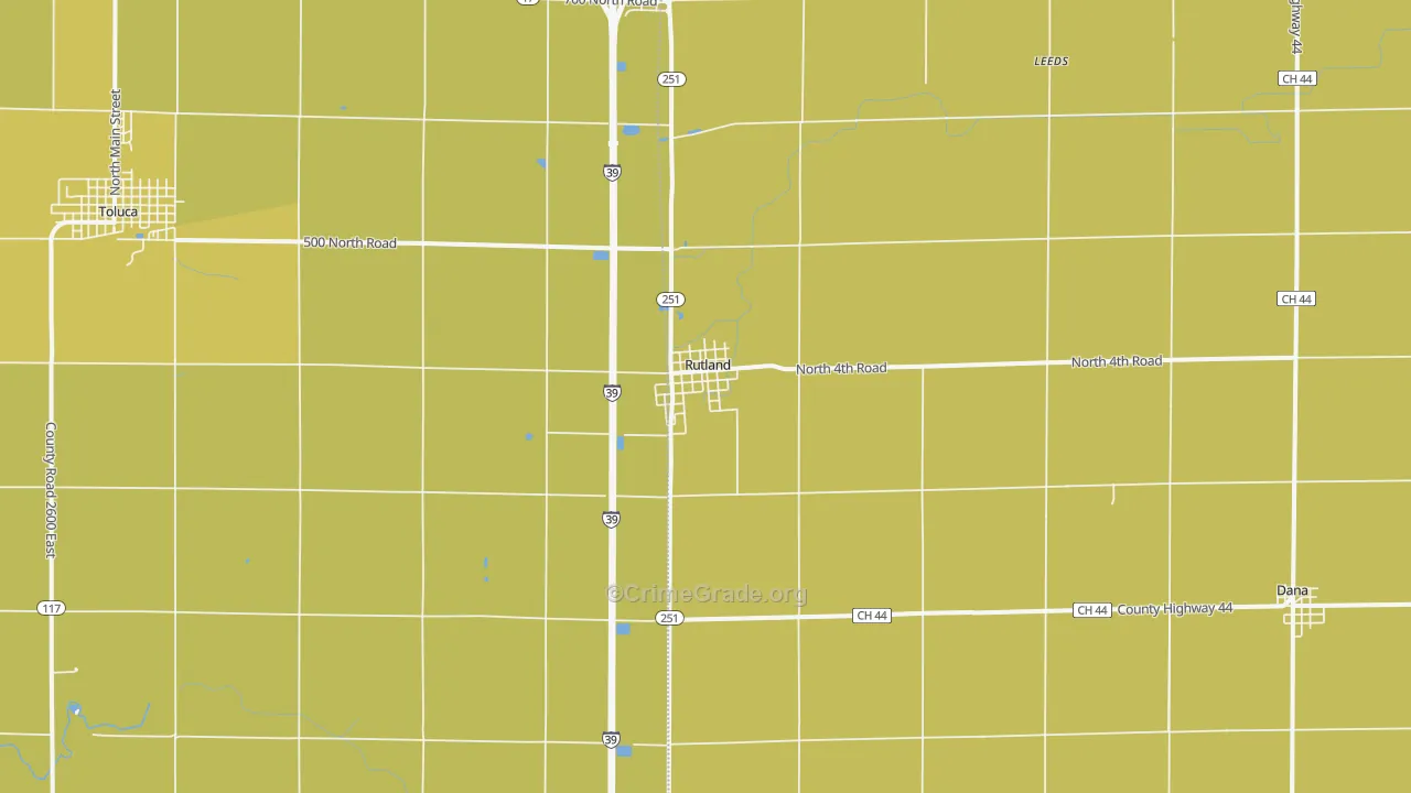 Rutland, IL Map of Murder Rates