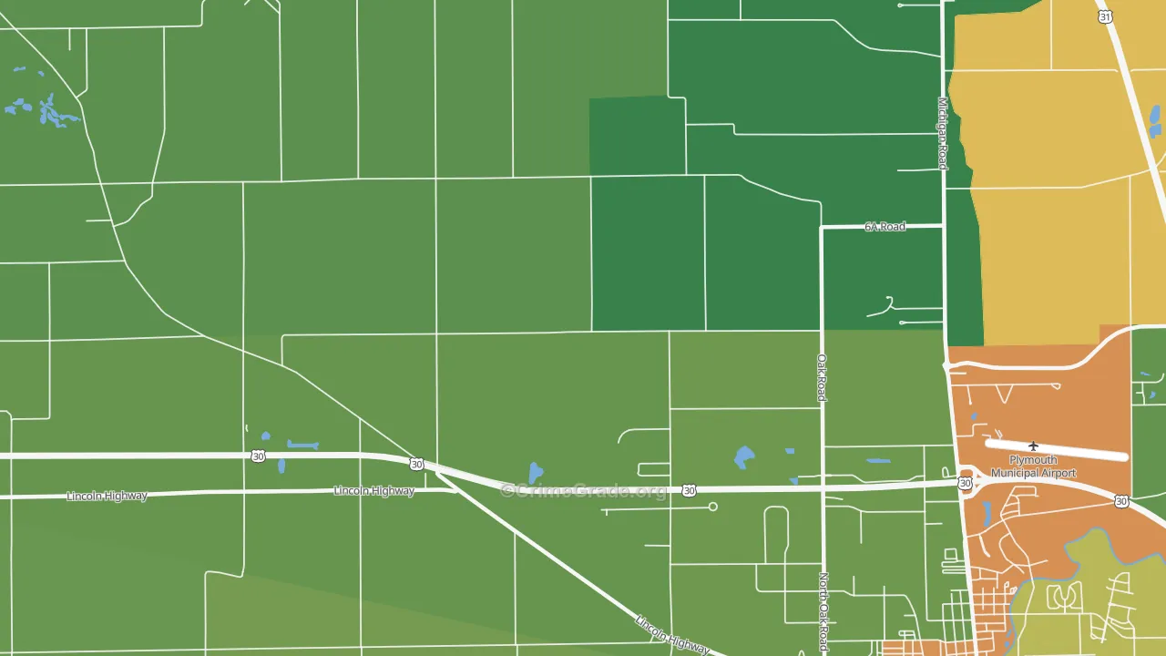 Rutland, IN Map of Murder Rates