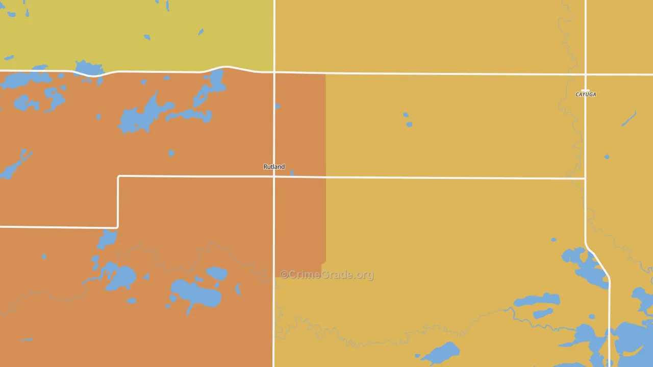 Rutland, ND Map of Murder Rates