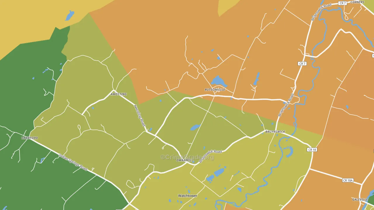 Rutsonville, NY Map of Murder Rates