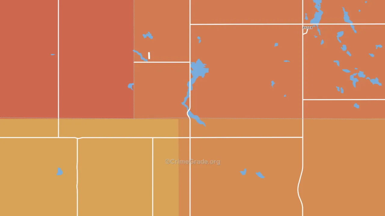 Ryder, ND Map of Murder Rates