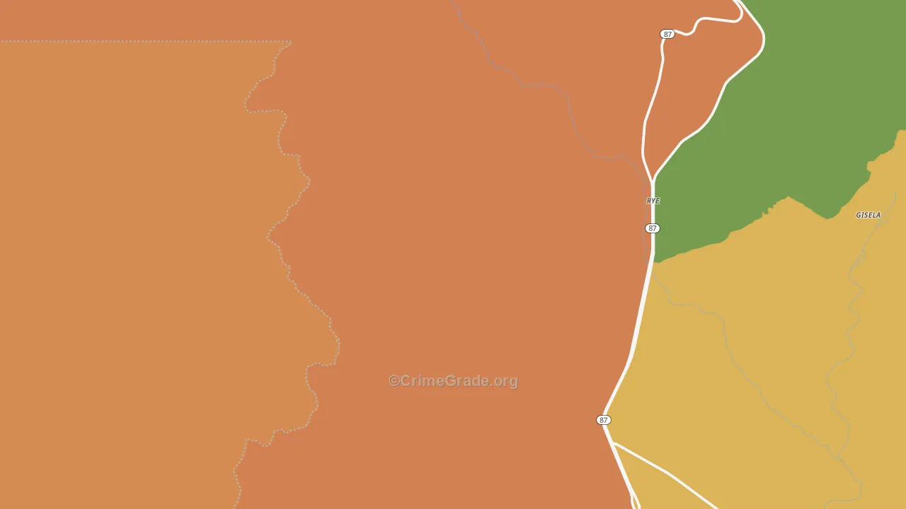 Rye, AZ Map of Murder Rates