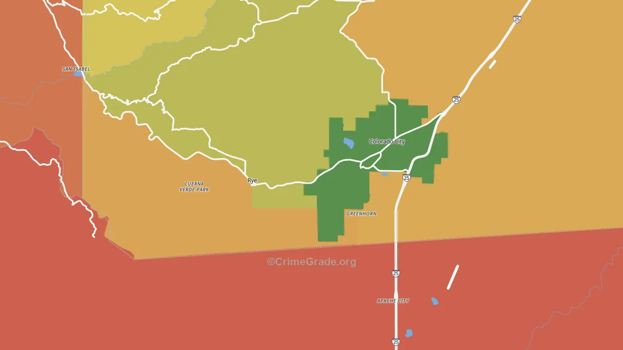 Rye, CO Map of Murder Rates