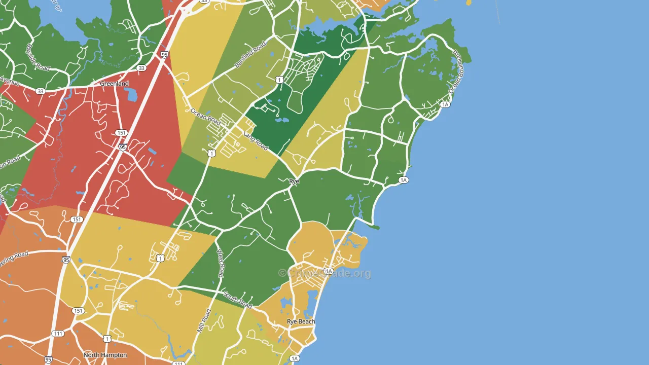 Rye, NH Map of Murder Rates