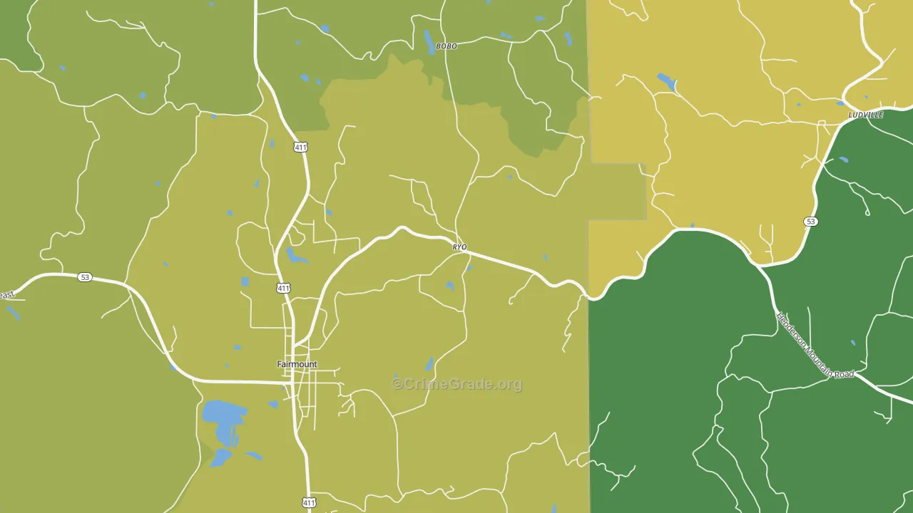 Ryo, GA Map of Murder Rates