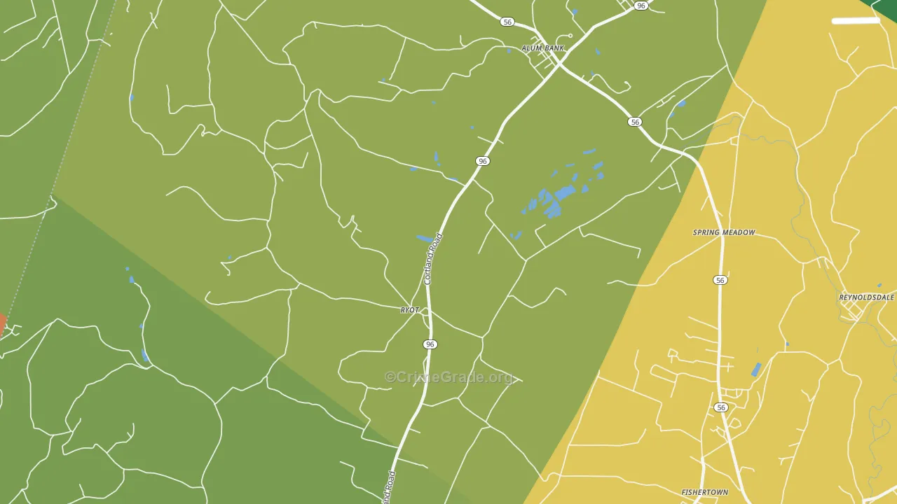 Ryot, PA Map of Murder Rates