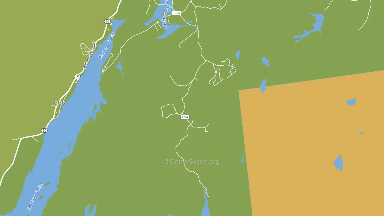 Sabael, NY Map of Murder Rates
