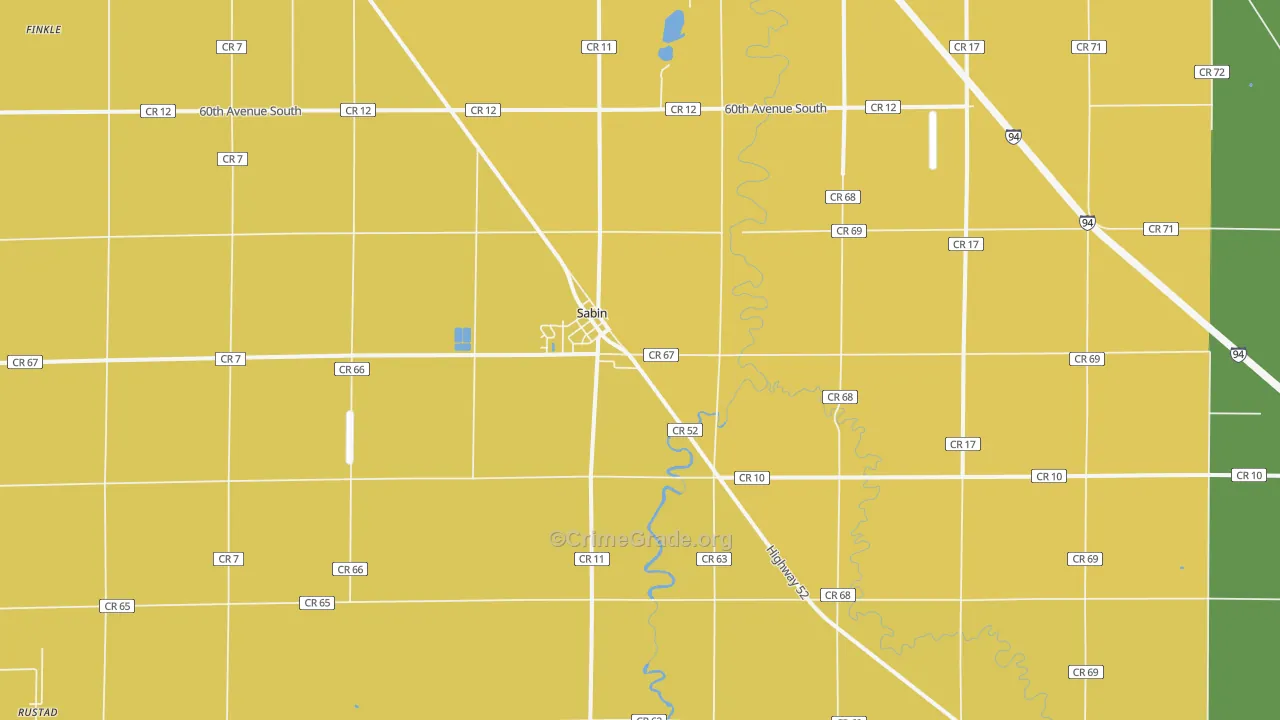 Sabin, MN Map of Murder Rates