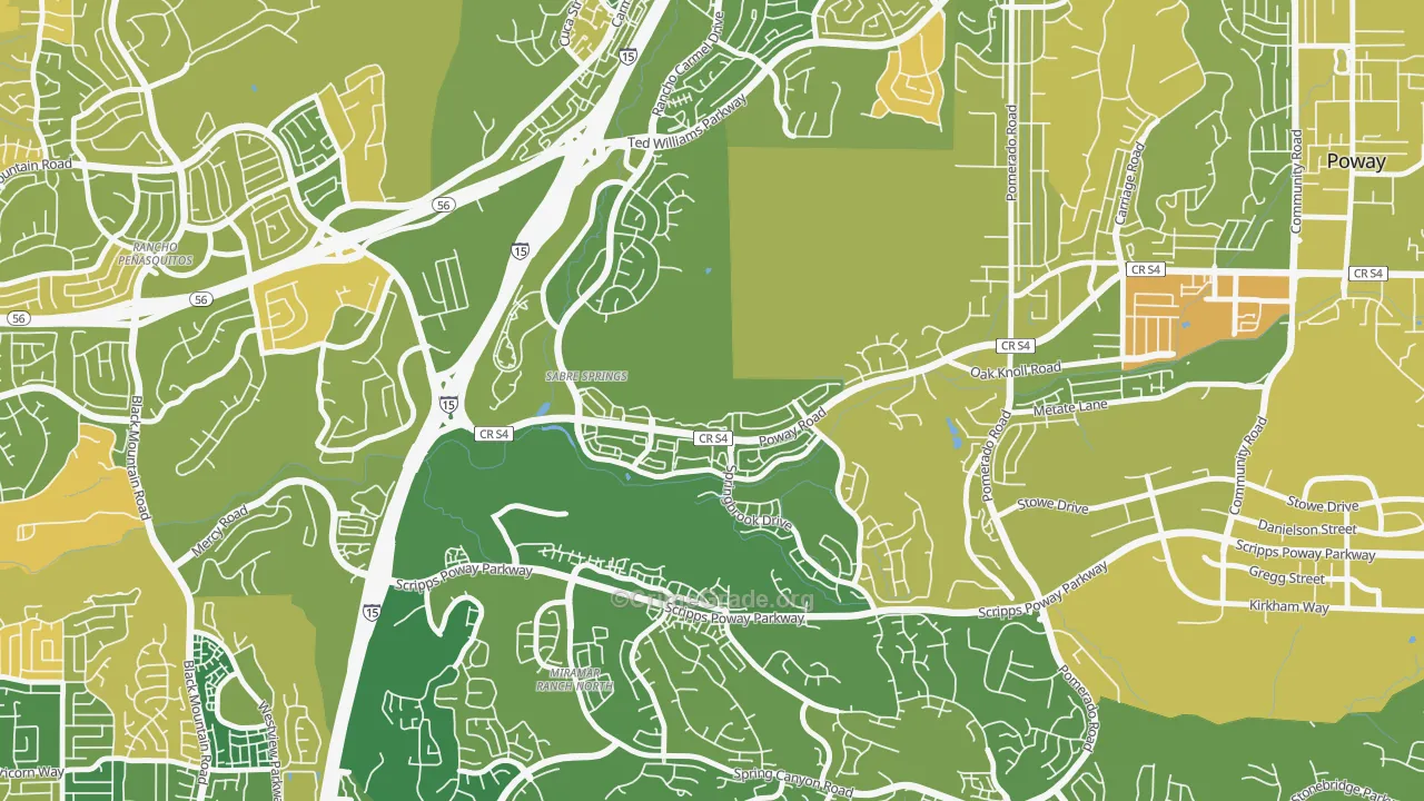Sabre Springs, San Diego, CA Map of Murder Rates