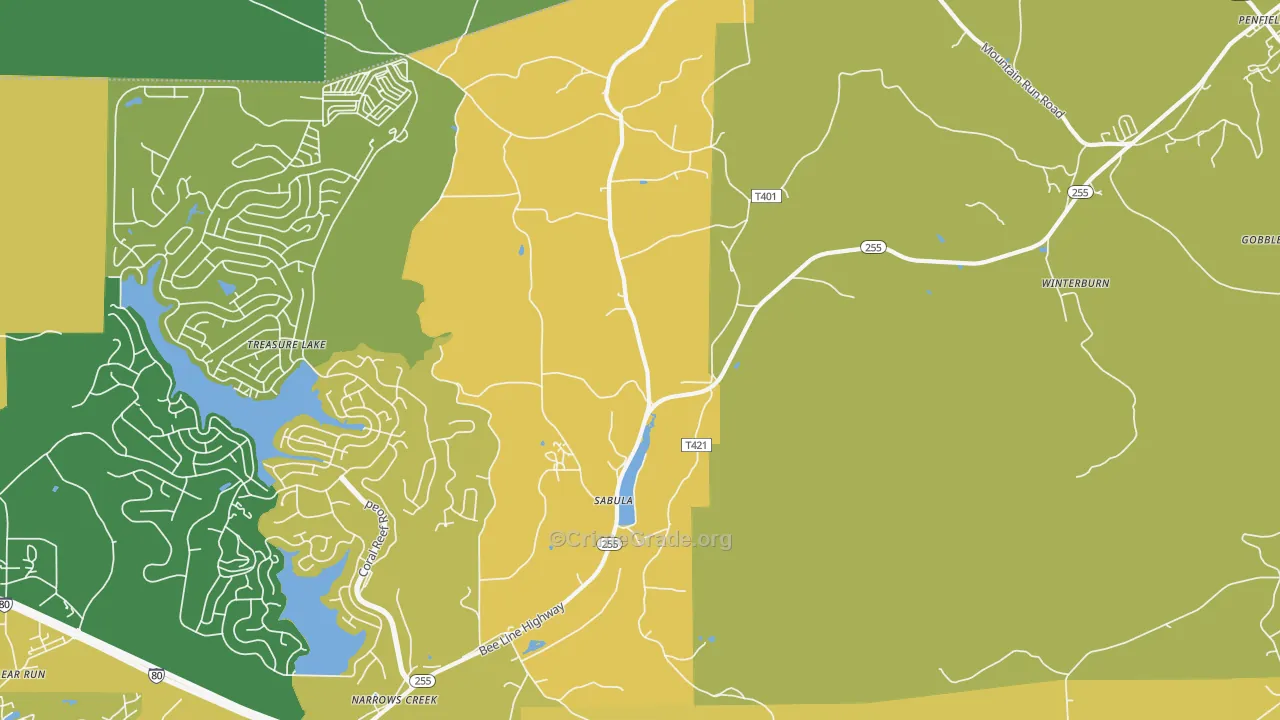 Sabula, PA Map of Murder Rates