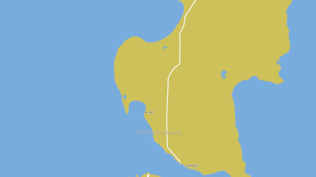 Sac Bay, MI Map of Murder Rates