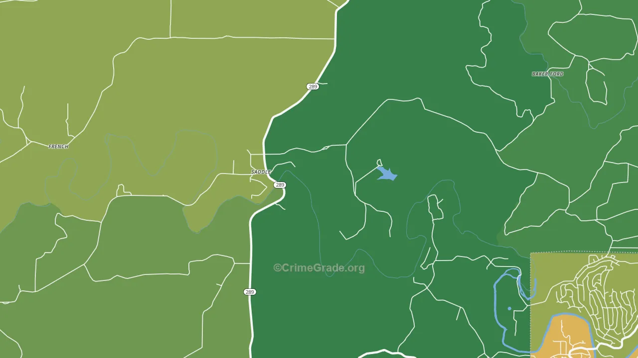 Saddle, AR Map of Murder Rates