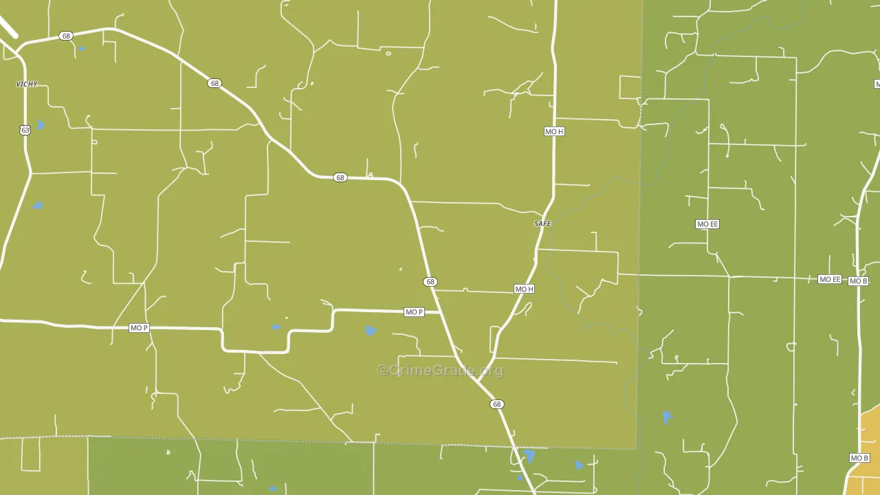 Safe, MO Map of Murder Rates