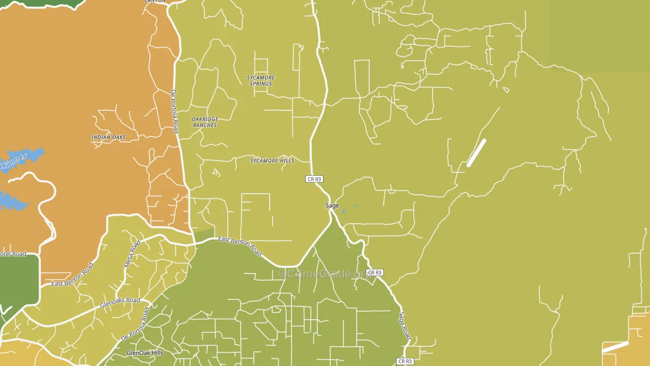 Sage, CA Map of Murder Rates