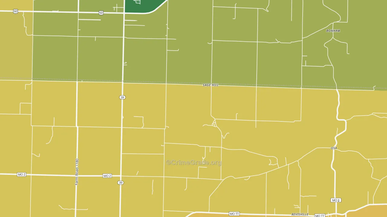 Sage Hill, MO Map of Murder Rates