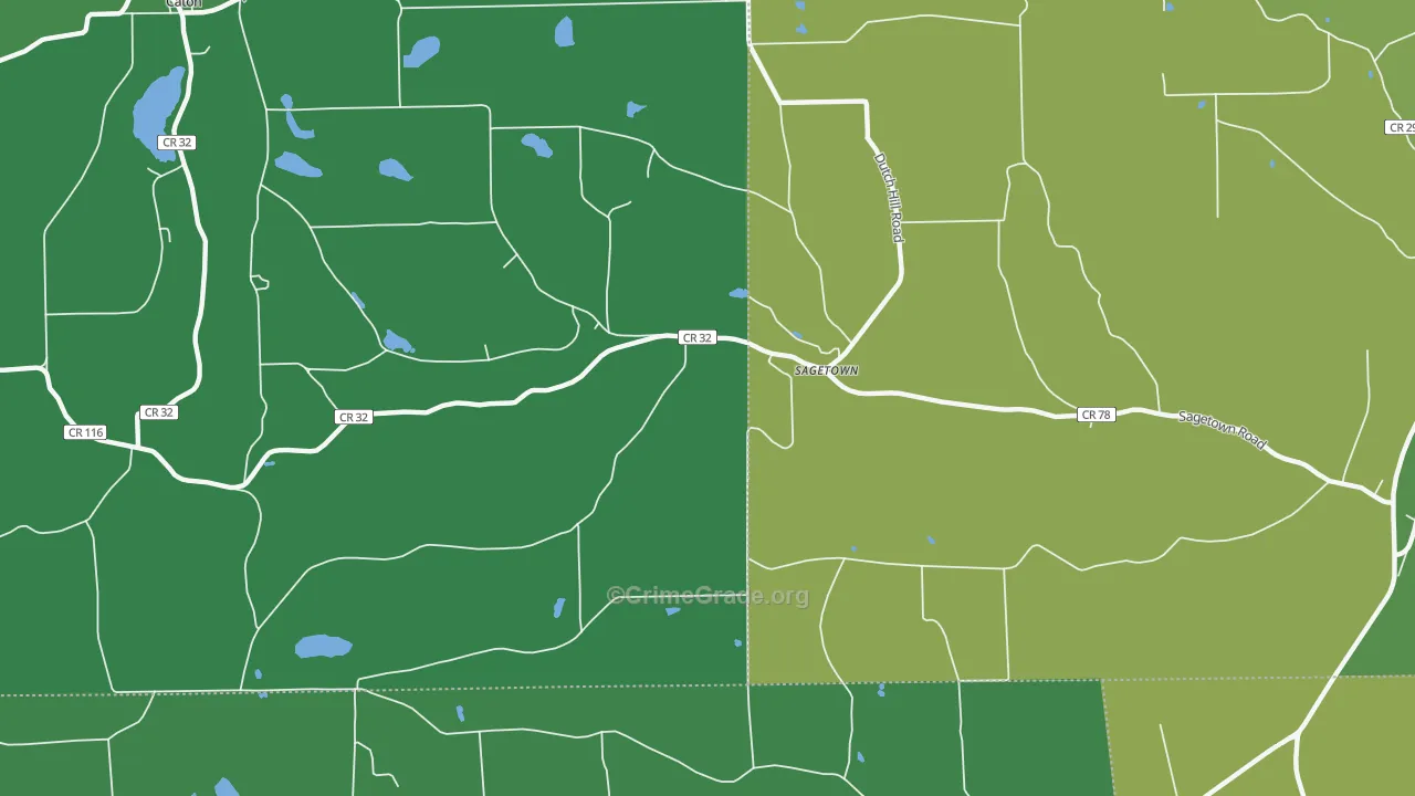Sagetown, NY Map of Murder Rates