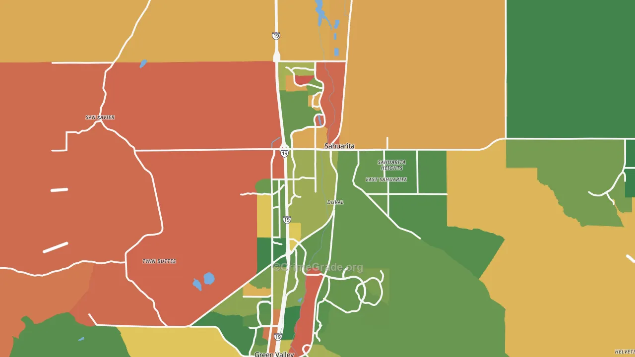 Sahuarita, AZ Map of Murder Rates