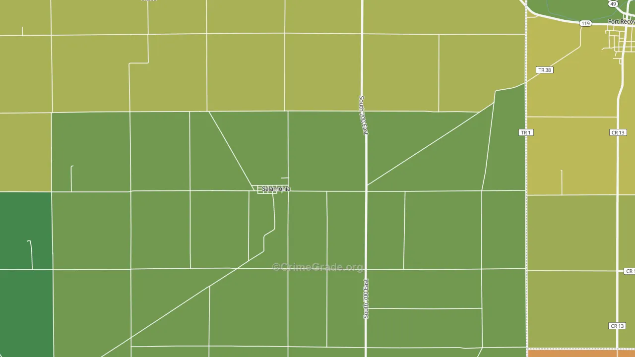 Salamonia, IN Map of Murder Rates