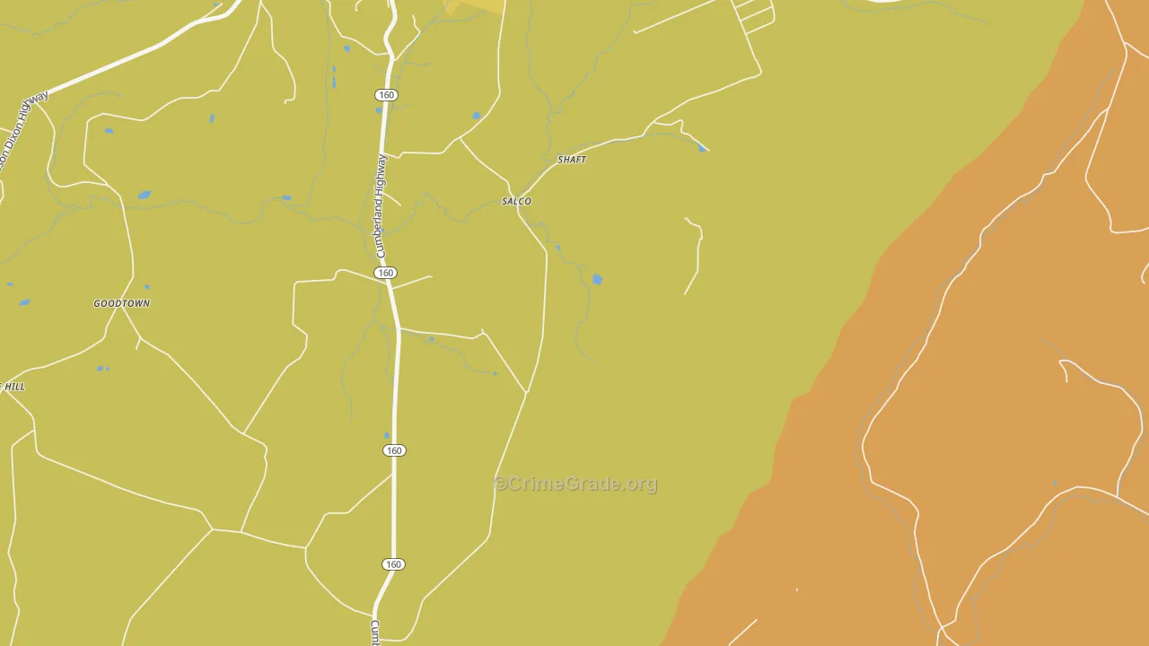 Salco, PA Map of Murder Rates