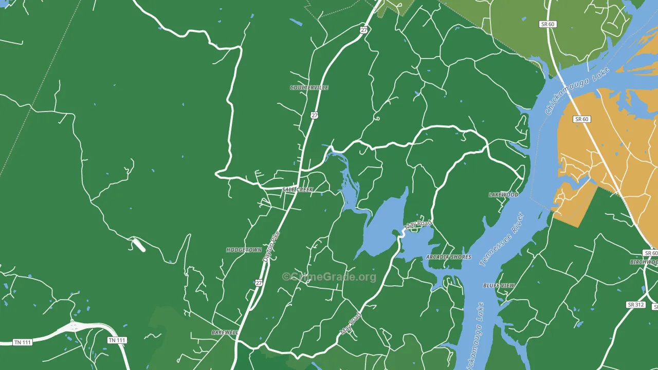 Sale Creek, TN Map of Murder Rates