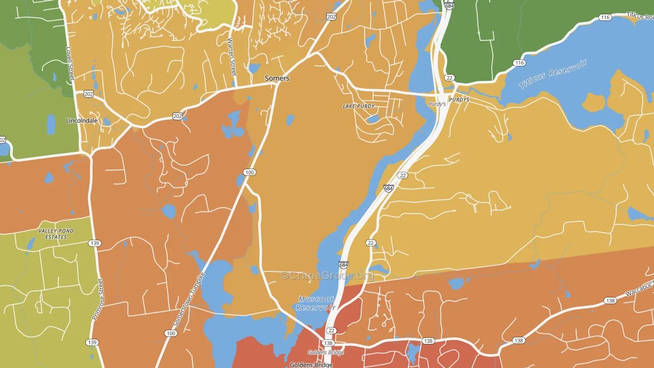 Salem Center, NY Map of Murder Rates