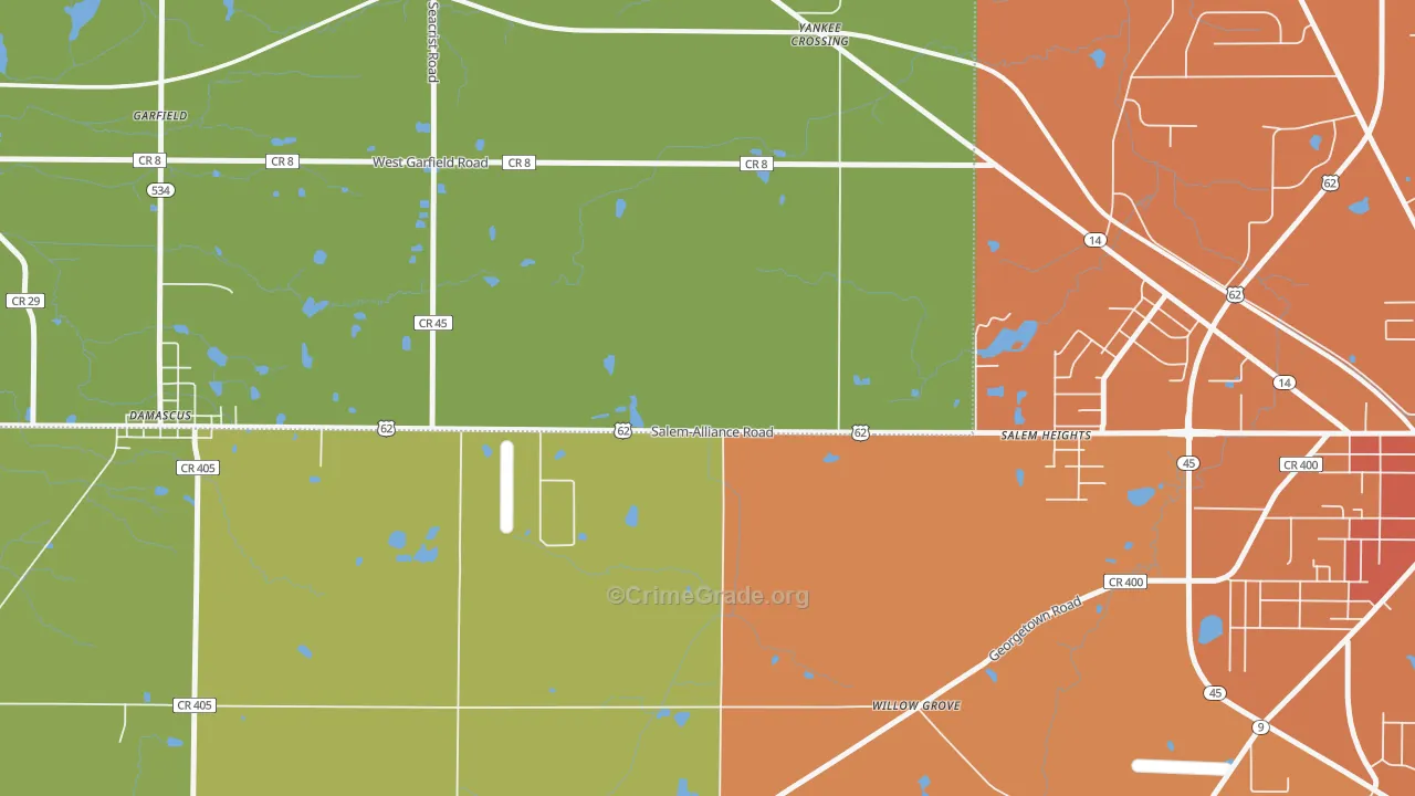 Salem Heights, OH Map of Murder Rates